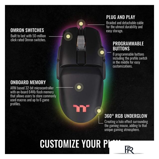 Игровая мышь Thermaltake Argent M5 RGB - Изображение №4 — Интернет-магазин ПроЗаказ