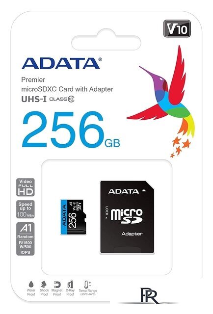 Карта памяти ADATA Premier AUSDX256GUICL10A1-RA1 microSDXC 256GB (с адаптером) - Изображение №4 — Интернет-магазин ПроЗаказ