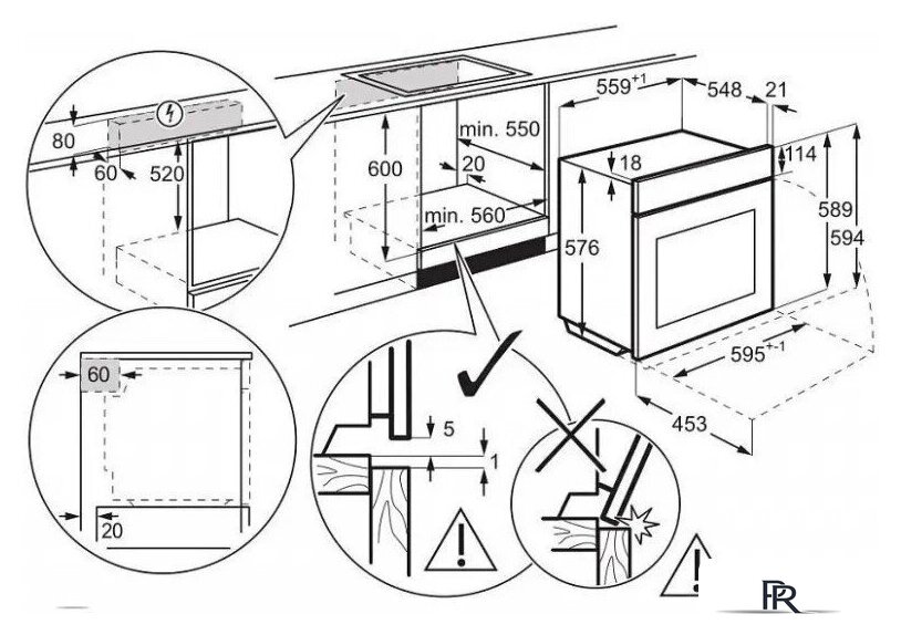 Электрический духовой шкаф Electrolux EOF8H39H - Изображение №4 — Интернет-магазин ПроЗаказ