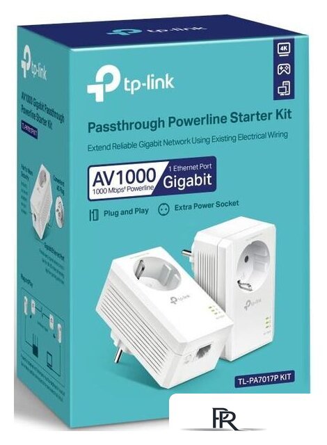 Комплект powerline-адаптеров TP-Link TL-PA7017P KIT - Изображение №2 — Интернет-магазин ПроЗаказ