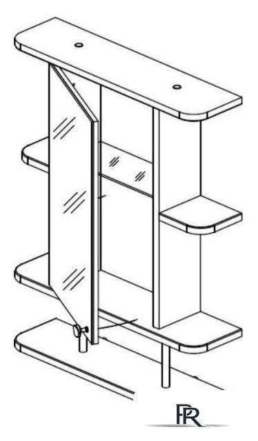  СанитаМебель Шкаф с зеркалом Камелия-03.54п (правый, белый) - Изображение №2 — Интернет-магазин ПроЗаказ