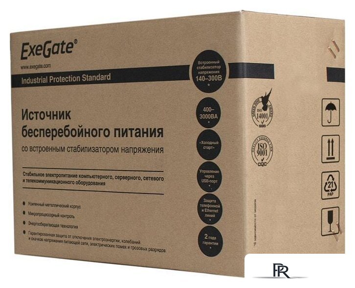 Источник бесперебойного питания ExeGate SpecialPro UNB-1500.LED.AVR.8C13.USB - Изображение №3 — Интернет-магазин ПроЗаказ