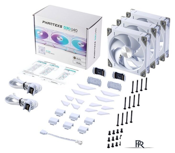 Комплект вентиляторов для корпуса Phanteks D30-140 D-RGB Regular White Triple PH-F140D30_DRGB_PWM_WT01_3P - Изображение №1 — Интернет-магазин ПроЗаказ