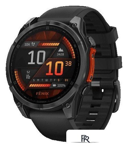 Умные часы Garmin Fenix 8 47мм (серый, черный силиконовый ремешок) - Изображение №1 — Интернет-магазин ПроЗаказ