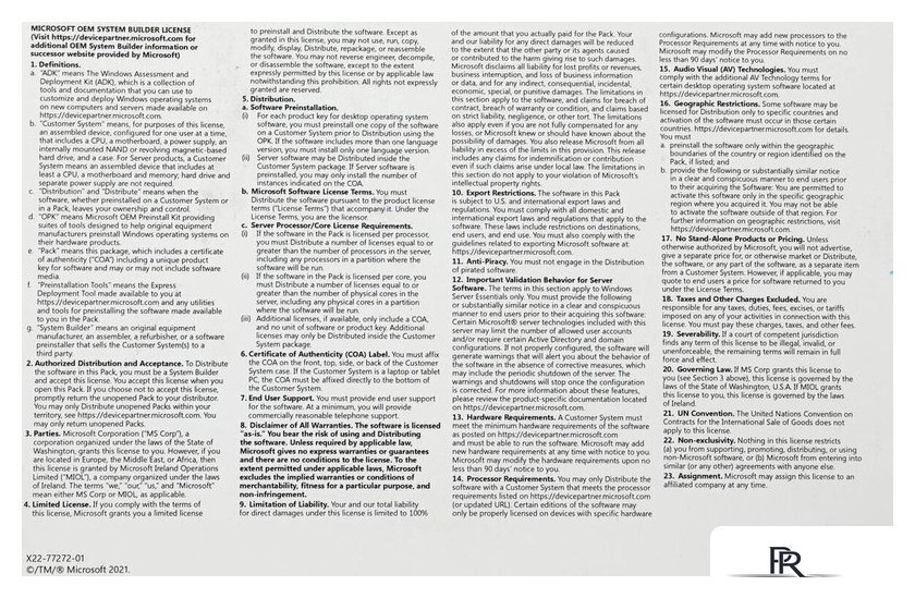 Операционная система Microsoft Windows 11 Pro 64-bit OEI FQC-10528 (1 ПК, английская версия, бессрочная лицензия, для корпоративного использования) - Изображение №3 — Интернет-магазин ПроЗаказ