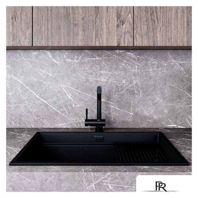 Кухонная мойка Globalo Miralio 80.1 Black/BL Mat - Изображение №2 — Интернет-магазин ПроЗаказ