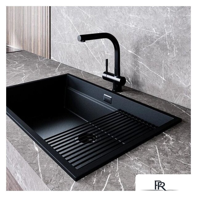 Кухонная мойка Globalo Miralio 80.1 Black/BL Mat - Изображение №6 — Интернет-магазин ПроЗаказ