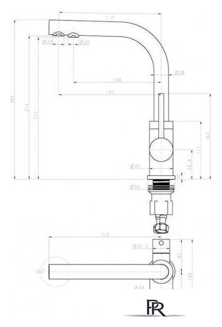 Смеситель Paulmark Essen Es213011-308 (черный) - Изображение №2 — Интернет-магазин ПроЗаказ