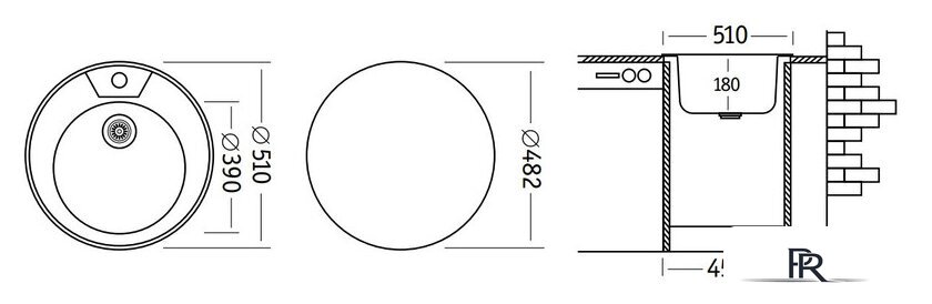 Кухонная мойка Ukinox Фаворит FAP510-GT8K 0C (с сифоном) - Изображение №2 — Интернет-магазин ПроЗаказ