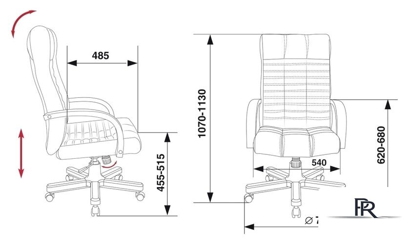 Офисное кресло Бюрократ KB-10/WALNUT (черный) - Изображение №4 — Интернет-магазин ПроЗаказ
