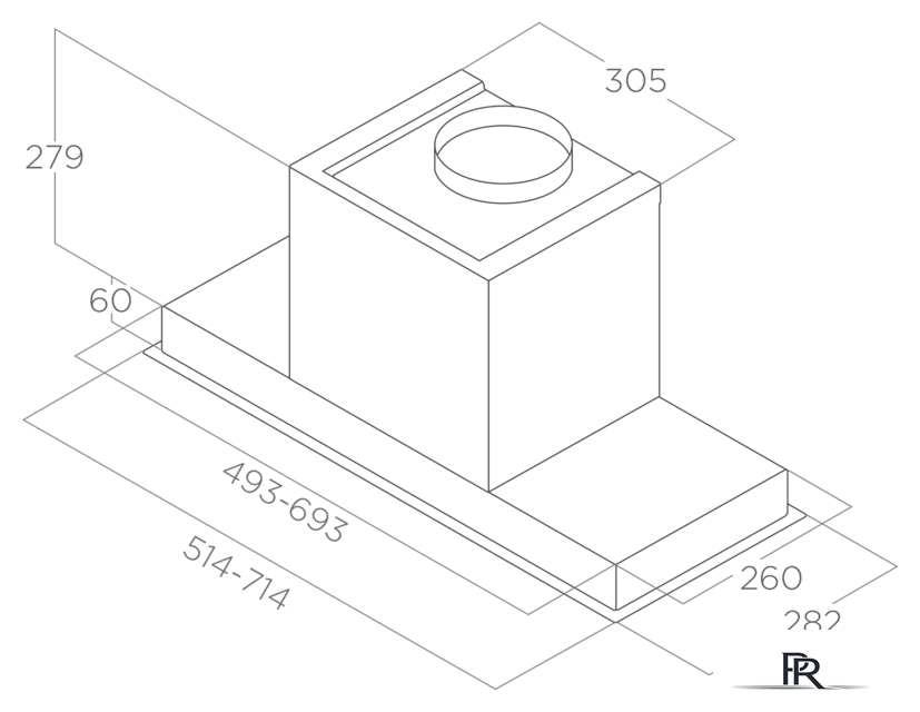 Кухонная вытяжка Elica Hidden 2.0 @ IX/A/52 - Изображение №4 — Интернет-магазин ПроЗаказ