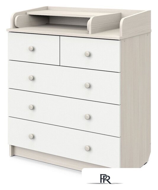 Детский комод Атон Мебель Сириус-2 805 ЛДСП (бодега светлая/белый) - Изображение №1 — Интернет-магазин ПроЗаказ