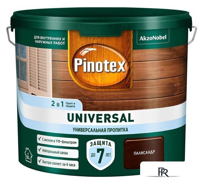 Пропитка Pinotex Universal 2 в 1 9 л (палисандр) - Изображение №1 — Интернет-магазин ПроЗаказ
