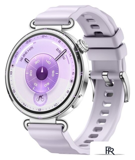 Умные часы Huawei Watch GT 6 41 мм (серебристый, с сиреневым силиконовым ремешком, международная версия) - Изображение №1 — Интернет-магазин ПроЗаказ