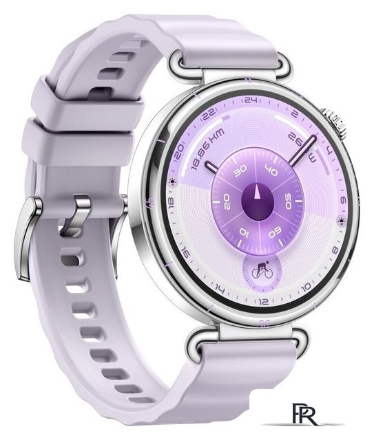 Умные часы Huawei Watch GT 6 41 мм (серебристый, с сиреневым силиконовым ремешком, международная версия) - Изображение №3 — Интернет-магазин ПроЗаказ