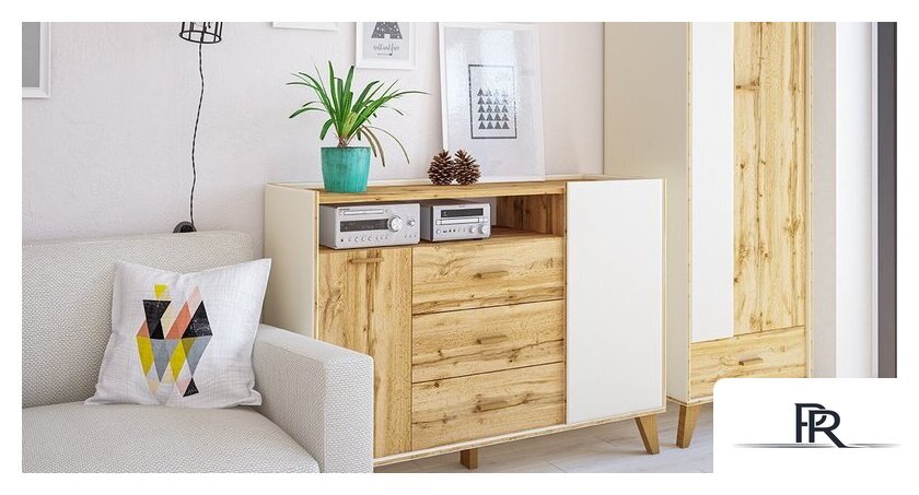 Тумба Неман мебель Сканди МН-036-01 (дуб вотан-белый) - Изображение №7 — Интернет-магазин ПроЗаказ