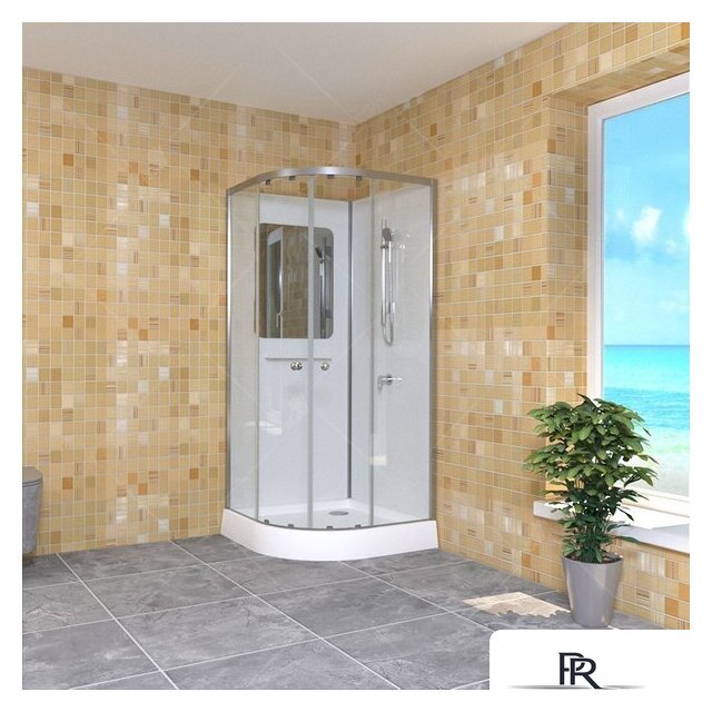 Душевая кабина RGW AN-208 381320800-12 100x100 (хром-матовый/прозрачное стекло) - Изображение №3 — Интернет-магазин ПроЗаказ