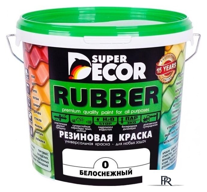 Краска Super Decor Rubber 6 кг (№00 белоснежный) - Изображение №1 — Интернет-магазин ПроЗаказ