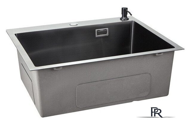 Кухонная мойка Stellar Decor S7050NB-D (нано черный) - Изображение №4 — Интернет-магазин ПроЗаказ