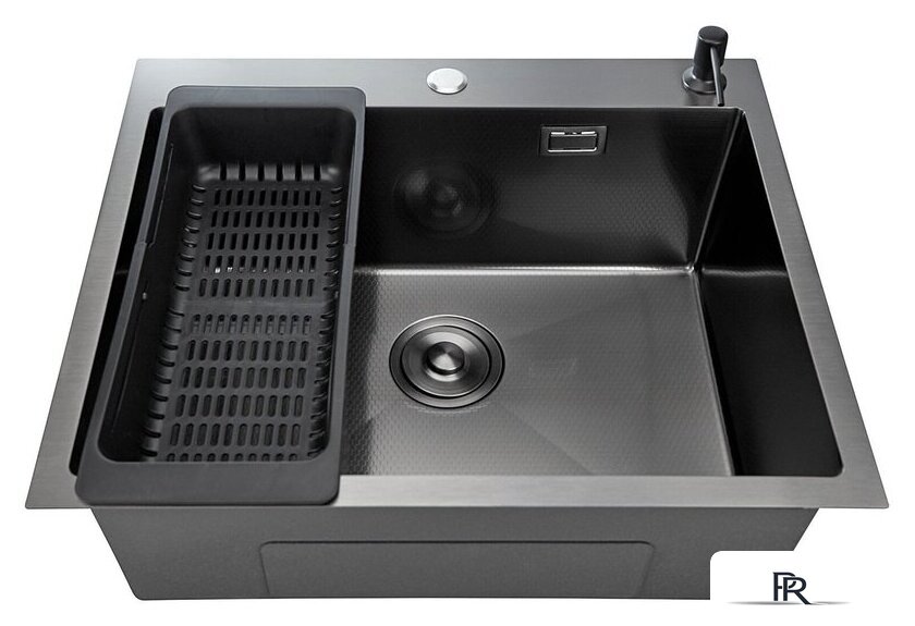 Кухонная мойка Stellar Decor S7050NB-D (нано черный) - Изображение №1 — Интернет-магазин ПроЗаказ
