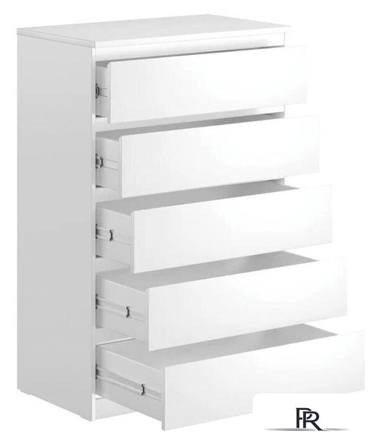 Комод Mio Tesoro Мальта 5 ящиков 80x121 2.05.02.090.1 (белый) - Изображение №3 — Интернет-магазин ПроЗаказ