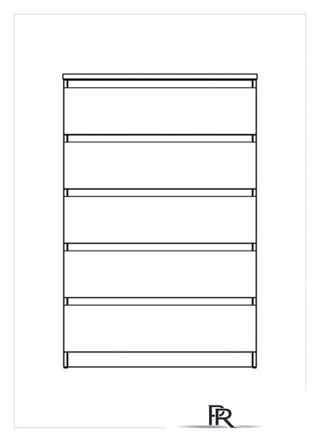 Комод Mio Tesoro Мальта 5 ящиков 80x121 2.05.02.090.1 (белый) - Изображение №4 — Интернет-магазин ПроЗаказ