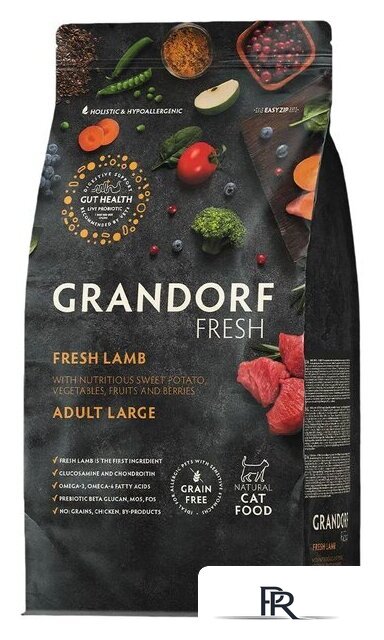 Сухой корм для кошек Grandorf Adult Large Breeds Fresh Lamb&Sweet Potato (2кг) - Изображение №1 — Интернет-магазин ПроЗаказ