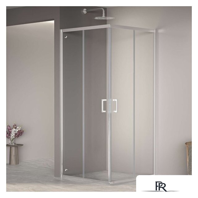 Душевой уголок RGW PA-030 3508103088-11 80x80 (хром/прозрачное стекло) - Изображение №1 — Интернет-магазин ПроЗаказ