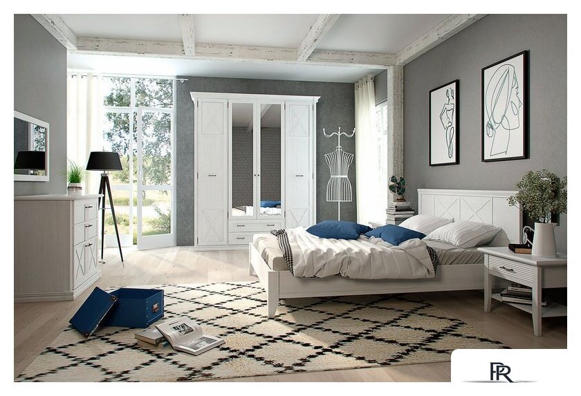 Тумба Ангстрем Кантри спальня КА-300.09 (Я16) исп.9 (Н) (блан-шене) - Изображение №3 — Интернет-магазин ПроЗаказ