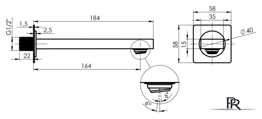 Душевая система  Rubineta Thermo-3F-Olo SQ 625040 - Изображение №12 — Интернет-магазин ПроЗаказ