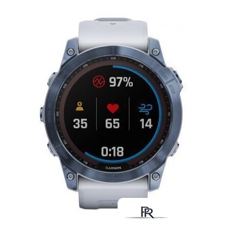 Умные часы Garmin Fenix 7X Sapphire Solar (голубой минерал/белый камень) - Изображение №4 — Интернет-магазин ПроЗаказ