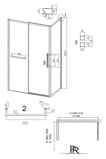 Душевой уголок Grossman Style 130x100x195 120.K33.05.1310.10.00 (хром/стекло прозрачное) - Изображение №11 — Интернет-магазин ПроЗаказ