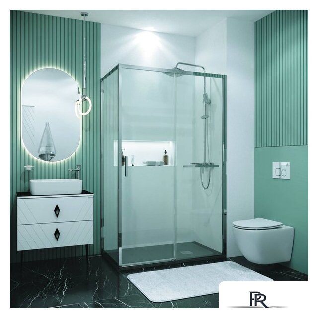 Душевой уголок Grossman Style 130x100x195 120.K33.05.1310.10.00 (хром/стекло прозрачное) - Изображение №9 — Интернет-магазин ПроЗаказ