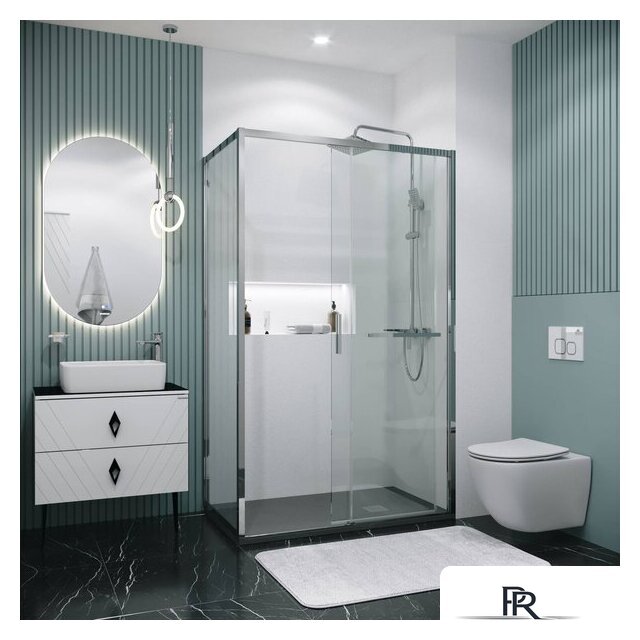 Душевой уголок Grossman Style 130x100x195 120.K33.05.1310.10.00 (хром/стекло прозрачное) - Изображение №8 — Интернет-магазин ПроЗаказ