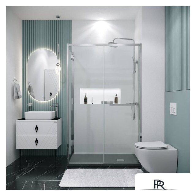 Душевой уголок Grossman Style 130x100x195 120.K33.05.1310.10.00 (хром/стекло прозрачное) - Изображение №7 — Интернет-магазин ПроЗаказ