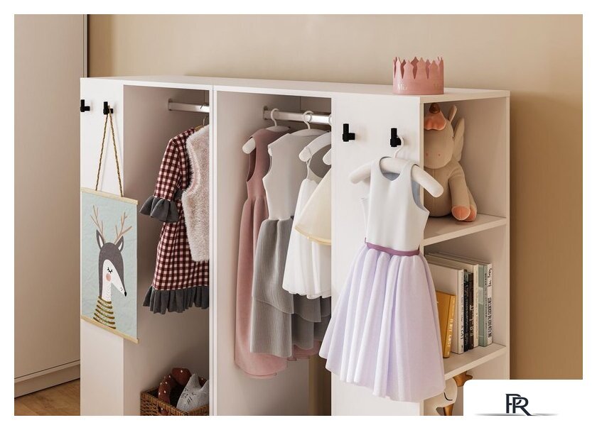 Стойка для одежды Стендмебель Руна СТЛ 01 (белый) - Изображение №3 — Интернет-магазин ПроЗаказ