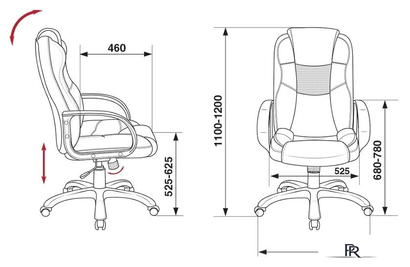 Офисное кресло Бюрократ CH-839 (черный) - Изображение №6 — Интернет-магазин ПроЗаказ