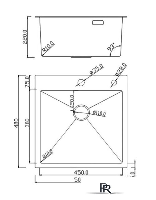 Кухонная мойка Roxen Snake 560220-50-BS (50*48) PVD графит/текстурная поверхность (с коландером и дозатором) - Изображение №15 — Интернет-магазин ПроЗаказ