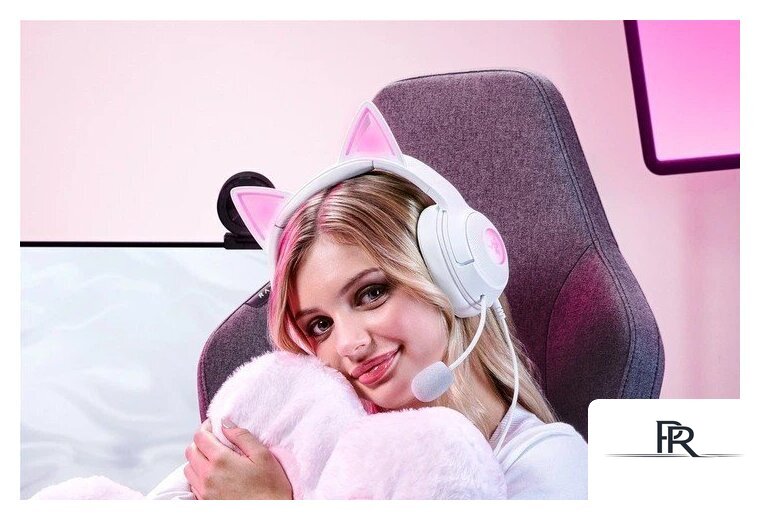 Наушники Razer Kraken Kitty V2 (белый) - Изображение №7 — Интернет-магазин ПроЗаказ