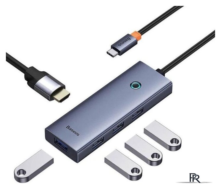 Док-станция Baseus Flite Series 4-Port USB-C Hub B00052809813-00 - Изображение №3 — Интернет-магазин ПроЗаказ