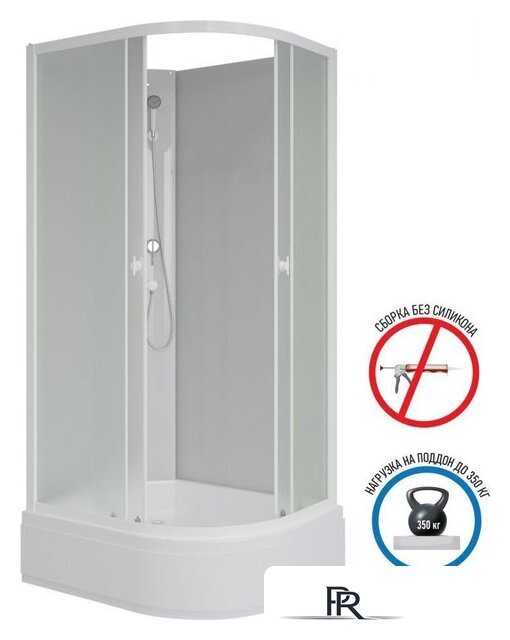 Душевая кабина Niagara Promo P100/80/26L/MT/BK 100x80x195 - Изображение №3 — Интернет-магазин ПроЗаказ