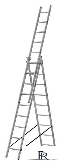 Лестница-помост FIT Трехсекционная алюминиевая 65434 - Изображение №1 — Интернет-магазин ПроЗаказ