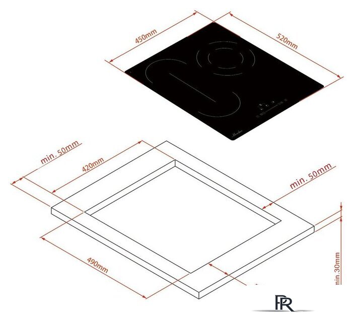 Варочная панель Monsher MHE 45 - Изображение №5 — Интернет-магазин ПроЗаказ