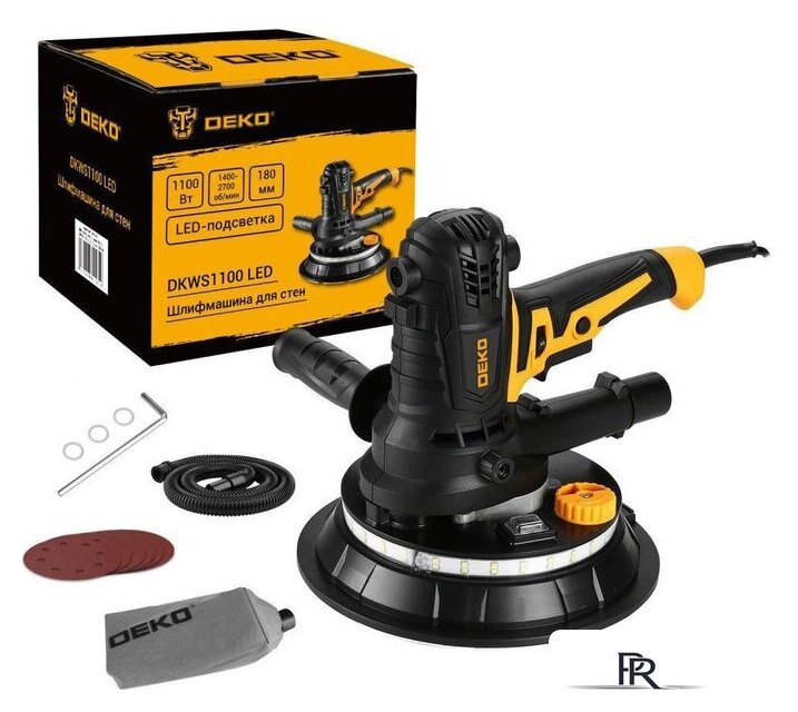 Шлифмашина для стен и потолков Deko DKWS1100 LED 084-1090 - Изображение №1 — Интернет-магазин ПроЗаказ
