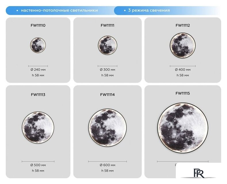 Светильник-тарелка Ambrella light FW11113 BK (черный) - Изображение №12 — Интернет-магазин ПроЗаказ