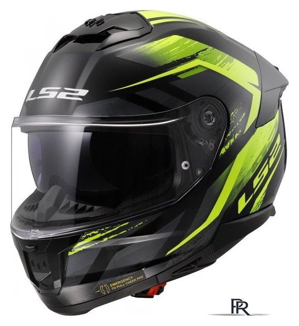 Мотошлем LS2 FF808 Stream 2 Fury (XXL, черный/желтый) - Изображение №1 — Интернет-магазин ПроЗаказ