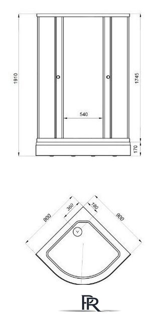 Душевой уголок Triton Грэй А 90х90 (с поддоном) - Изображение №2 — Интернет-магазин ПроЗаказ