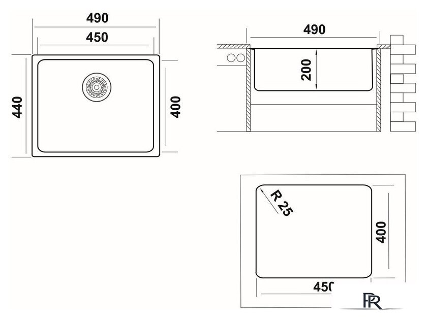 Кухонная мойка Ukinox Лофт LOB450.400-GT10P - Изображение №4 — Интернет-магазин ПроЗаказ
