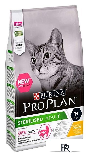 Сухой корм для кошек Pro Plan Sterilised Adult Optidigest с курицей 10 кг - Изображение №1 — Интернет-магазин ПроЗаказ
