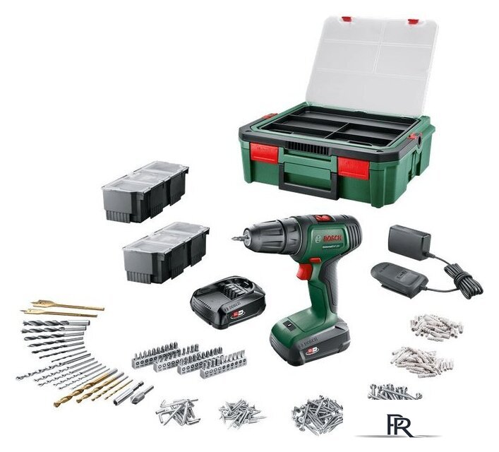 Дрель-шуруповерт Bosch UniversalDrill 18V 06039d4003 (с 2-мя АКБ 1.5 Ач, набор оснастки, кейс) - Изображение №1 — Интернет-магазин ПроЗаказ